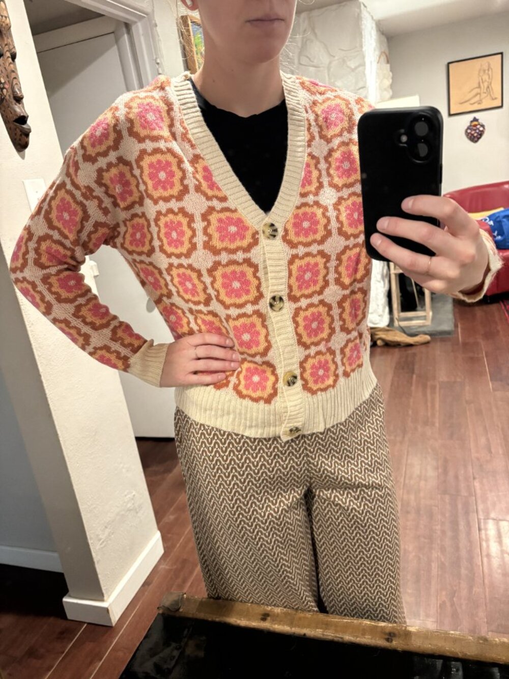 Fun Floral Button Up Cardigan
